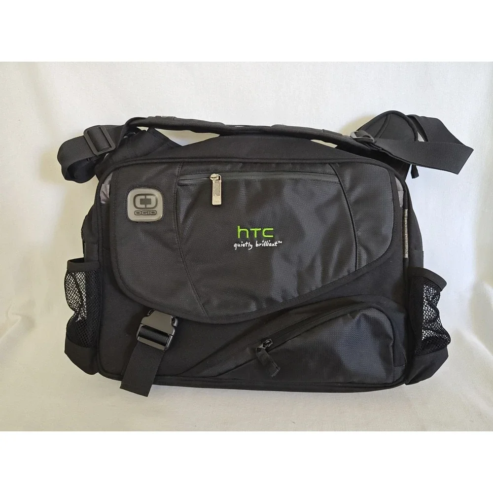 OGIO Tech Specs HTC Laptop Sleeve Black Nylon Multi Pockets Messenger Bag Clean!